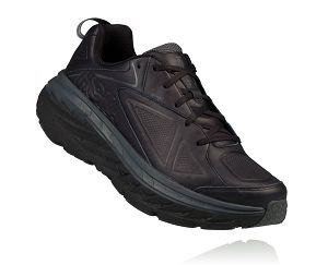 Hoka One One Bondi Leather Mens Road Running Shoes Black | AU-5073921